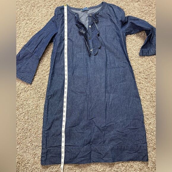 Draper James Denim Dress with Ruffle Detail - Picture 5 of 8